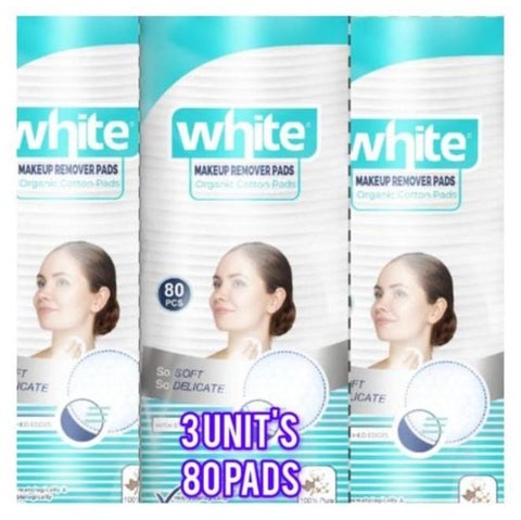 3 Packs Makeup Remover Cotton Pads80 Pieces Total(240 Pads)